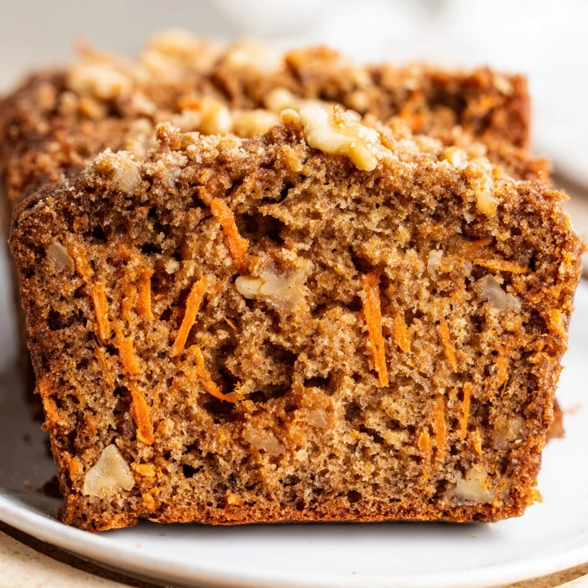 Freshly baked carrot cake banana bread cooling on wire rack with cream cheese glaze
