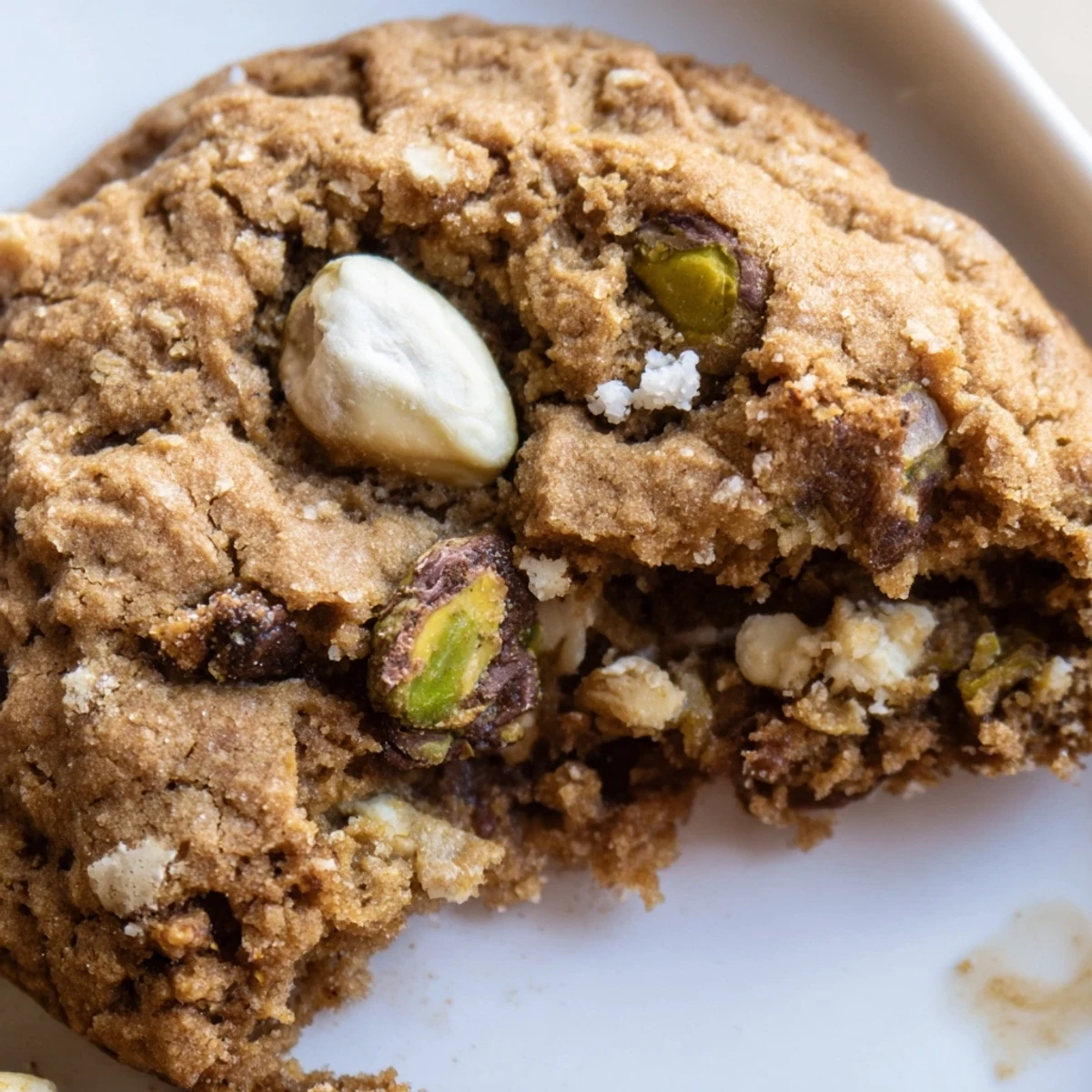 Freshly baked Dubai chewy cookie with soft center and glistening chocolate chip accents