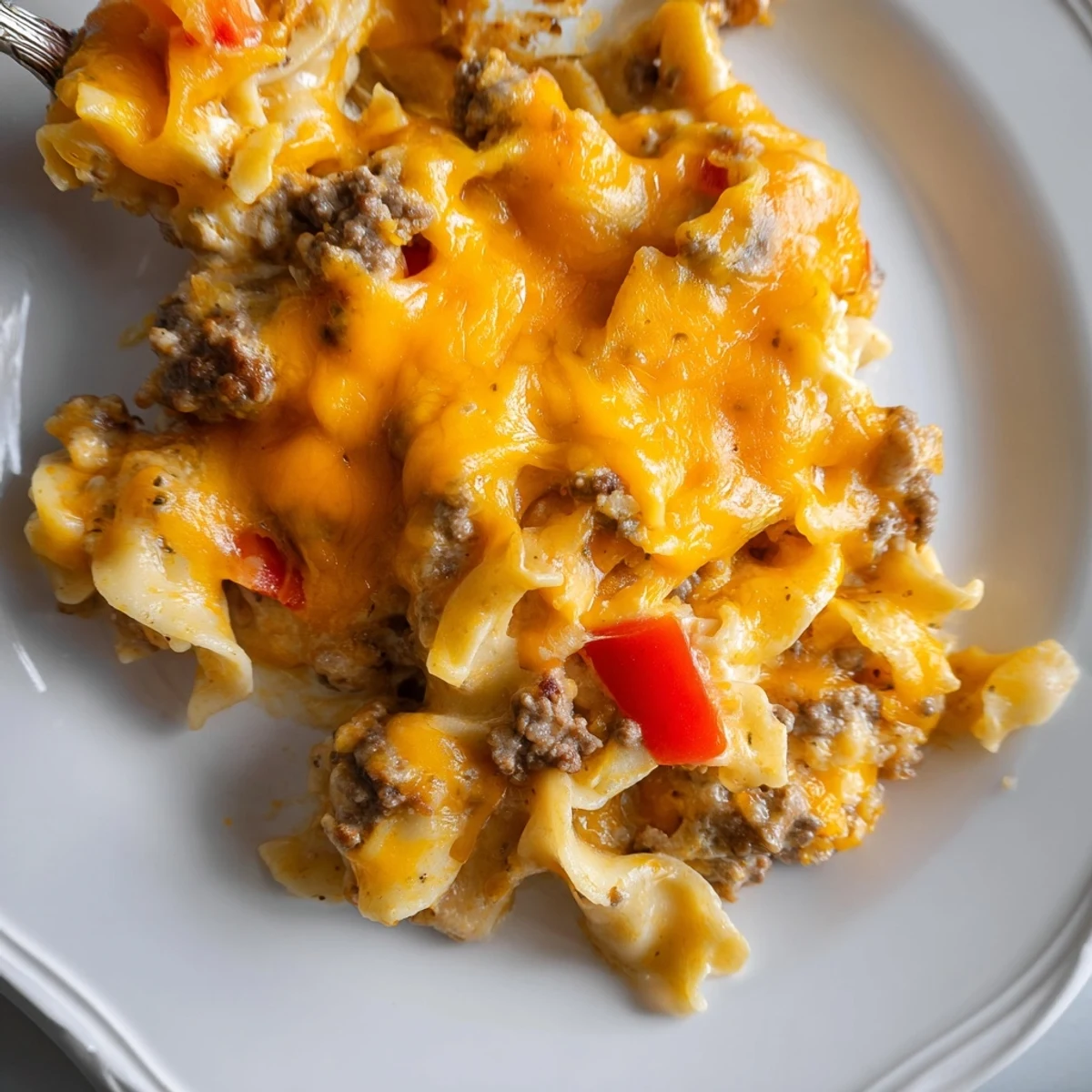 Cheesy Beef and Noodle Casserole