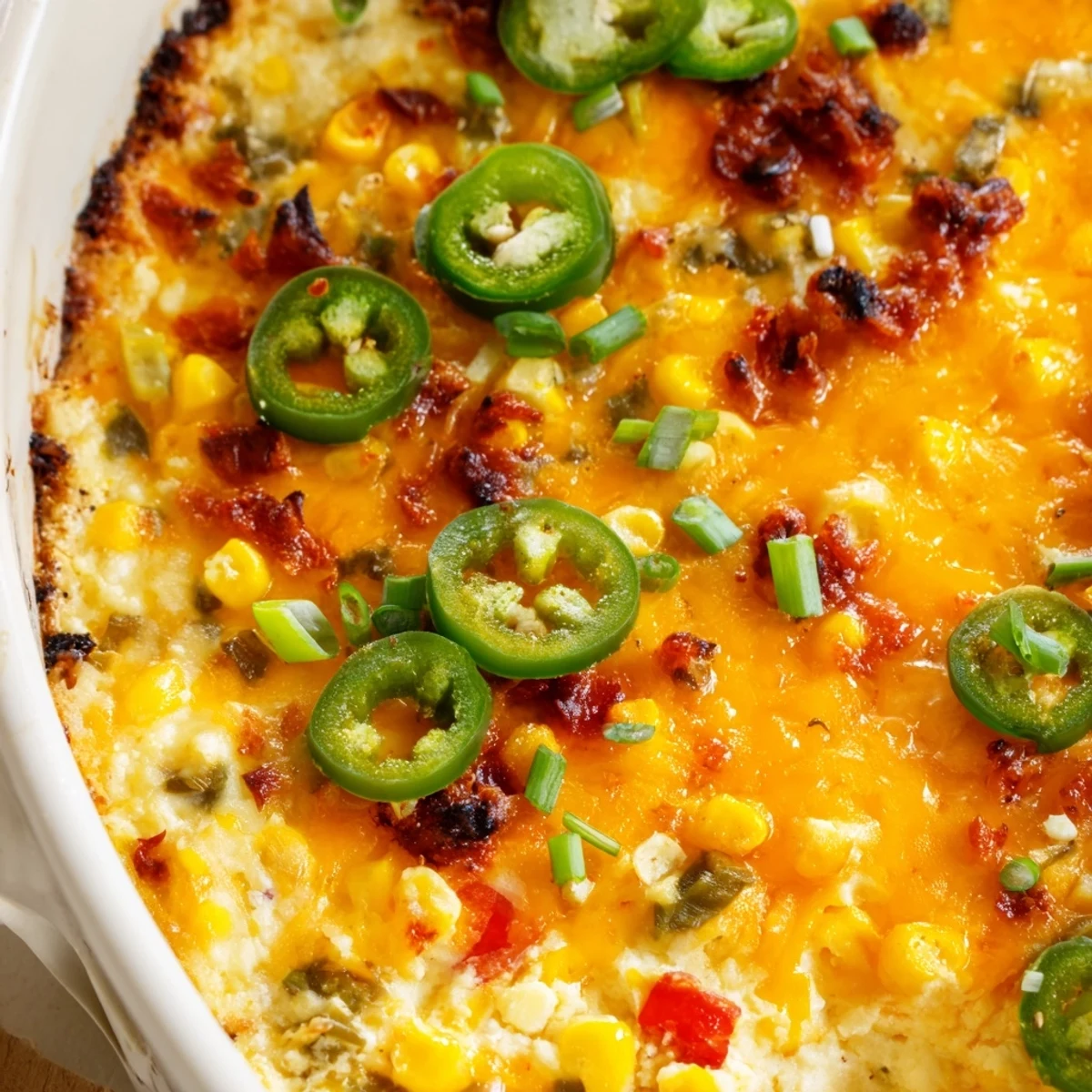 Golden baked Spicy Roasted Jalapeno Cowboy Cream Cheese Dip served with crispy tortilla chips for dipping