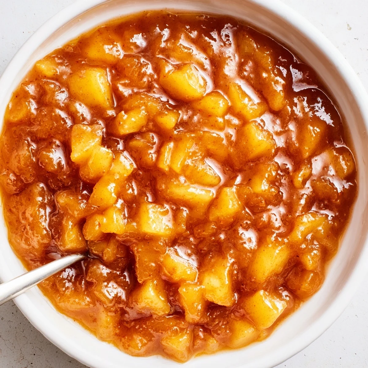 Warm toast topped with Fall Caramel Apple Jam, buttery caramel aroma