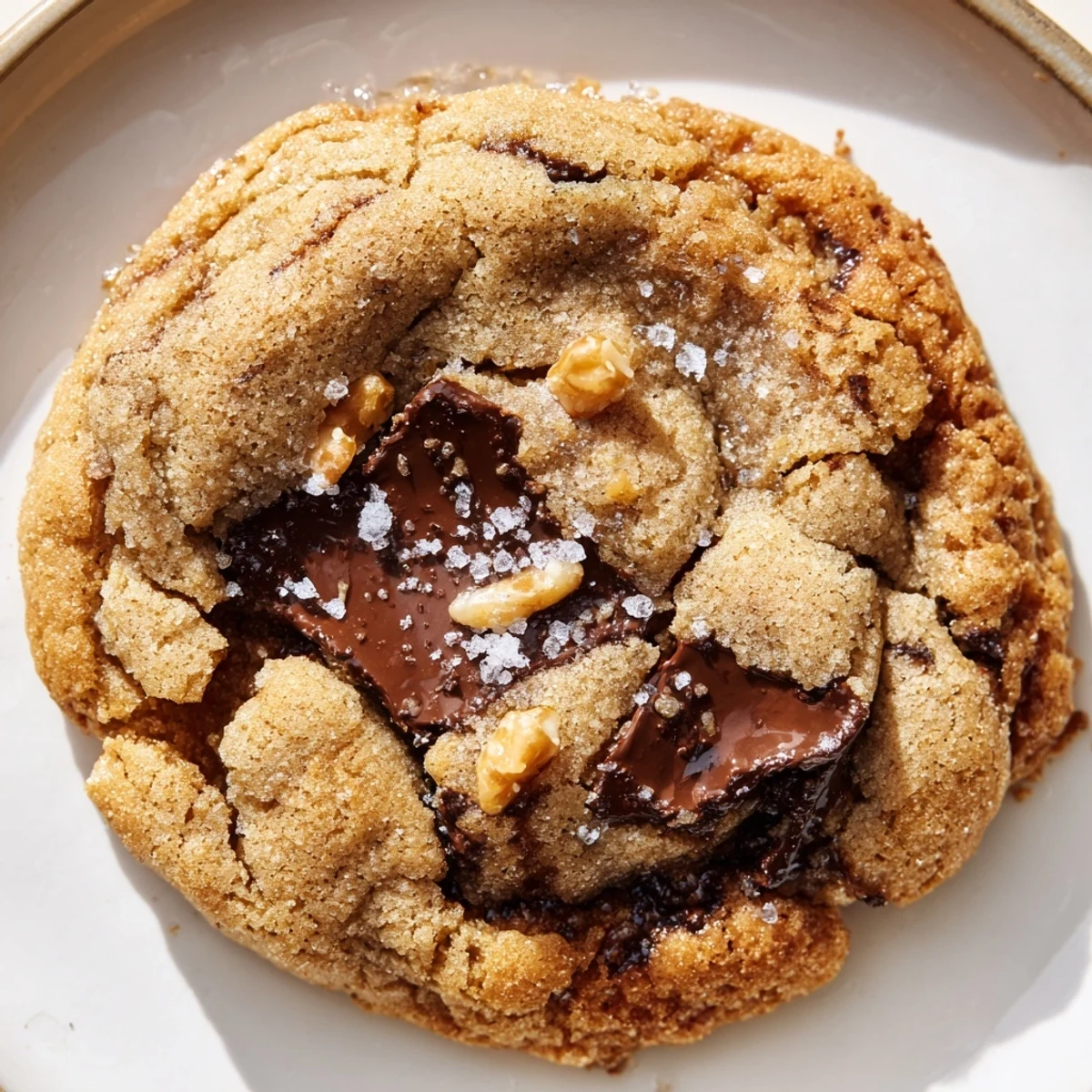Brown Butter Chocolate Chip Cookies cooling on a wire rack, golden edges.  